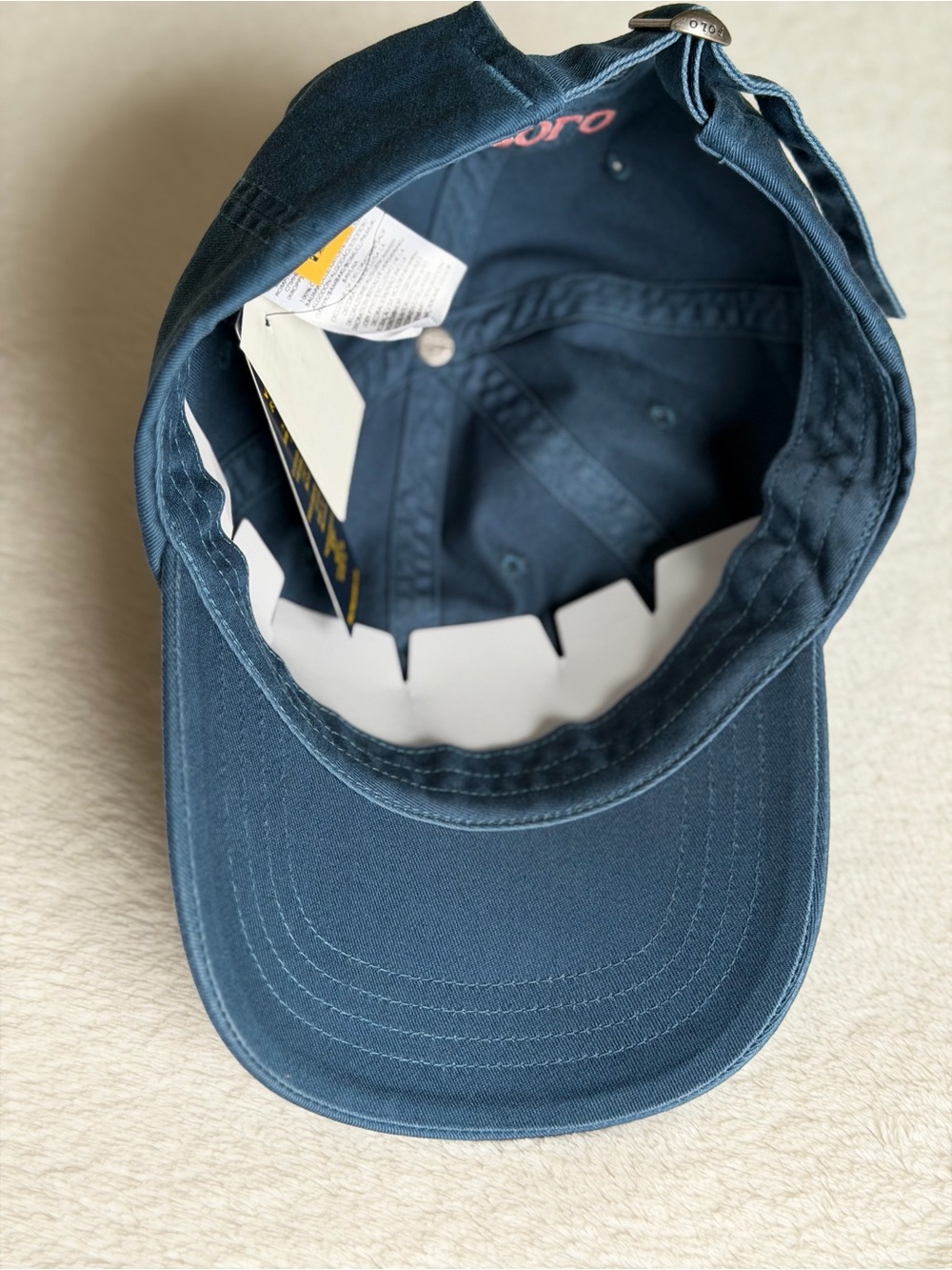 Ralph Lauren Blue Cap with Pink Pony Embroidery - Picture 4 of 5